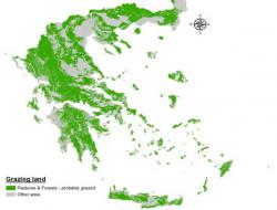Grazing land distribution in Greece