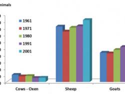 Change in animal population in Greece