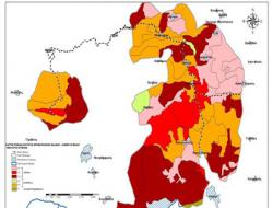 Erosion risk in burned area