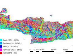 Slope aspect map