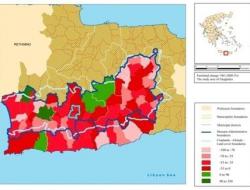 Change in farmland area 1961-2000