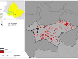 Map of active landslides