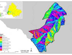 Map of slope aspect