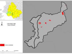 Map of landslides