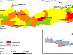 Degree of soil erosion map