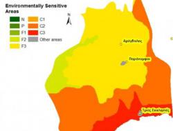Map of environmentally sensitive areas to desertification
