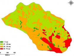 Map of soil depth