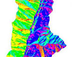 Map of slope aspect